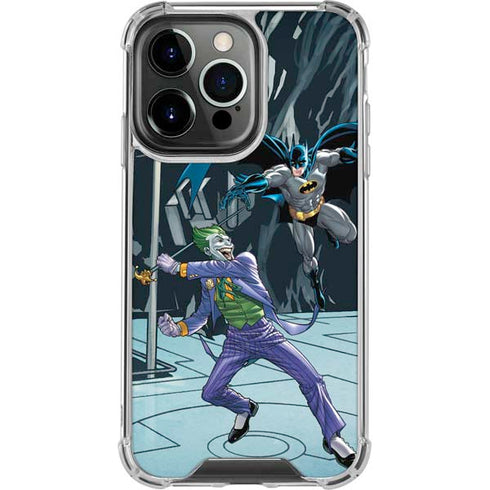 DC Comics The Joker vs Batman Art iPhone 14 Pro Clear Case